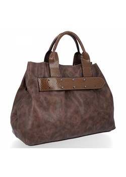 Firmowa Torebka Damska Shopper Bag XL z kosmetyczką Khaki (kolory) ze sklepu PaniTorbalska w kategorii Torby Shopper bag - zdjęcie 124948315