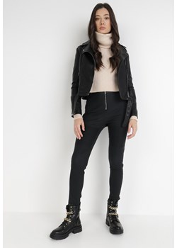 Czarne Spodnie Skinny Lyviara ze sklepu Born2be Odzież w kategorii Spodnie damskie - zdjęcie 125162569