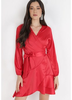 Czerwona Sukienka Phaerare ze sklepu Born2be Odzież w kategorii Sukienki - zdjęcie 125462238