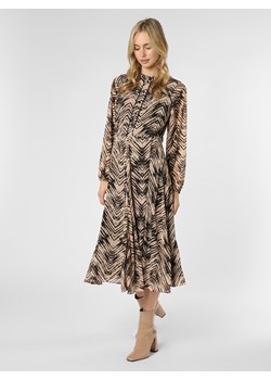Sukienka Second Female w abstrakcyjne wzory z długimi rękawami maxi 