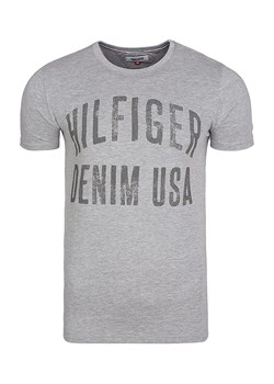 Tommy Hilfiger T-shirt Męski Regular Fit Gray ze sklepu dewear.pl w kategorii T-shirty męskie - zdjęcie 125558095