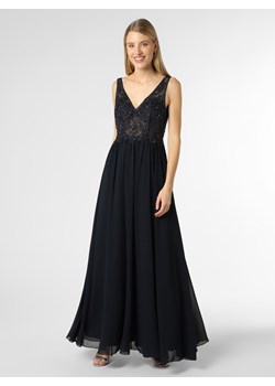 Sukienka Laona elegancka czarna wieczorowa z dekoltem w serek maxi na ramiączkach 