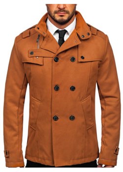 Camelowy płaszcz męski Denley 8857 ze sklepu Denley w kategorii Płaszcze męskie - zdjęcie 125728688