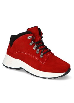 Trzewiki Arturo 1493/5/W-10/W-03 Czerwone zamsz ze sklepu Arturo-obuwie w kategorii Workery damskie - zdjęcie 125771968