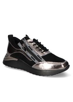 Damskie Sneakersy Potocki Czarne/Srebro POTOCKI 21-15001BKM ze sklepu Arturo-obuwie w kategorii Buty sportowe damskie - zdjęcie 125775277