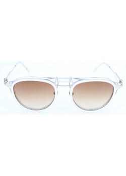 Calvin Klein Damskie okulary przeciwsłoneczne w kolorze biało-srebrno-brązowym ze sklepu Limango Polska w kategorii Okulary przeciwsłoneczne damskie - zdjęcie 125779869