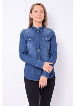 koszula jeansowa damska liu jo uf1055 d4051 niebieska ze sklepu Royal Shop w kategorii Koszule damskie - zdjęcie 125789546