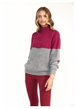 Sweter w kolorze szaro-różowym ze sklepu Limango Polska w kategorii Swetry damskie - zdjęcie 125800868