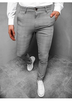 Spodnie męskie chino materiałowe szare OZONEE DJ/5525 ze sklepu ozonee.pl w kategorii Spodnie męskie - zdjęcie 125970259