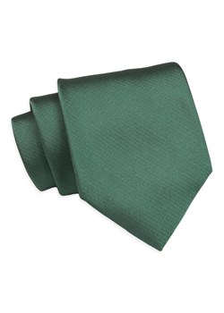Krawat Klasyczny, Zielony w Drobny Rzucik, Męski, Szeroki 8 cm, Elegancki -CHATTIER KRCH1249 ze sklepu JegoSzafa.pl w kategorii Krawaty - zdjęcie 126069267