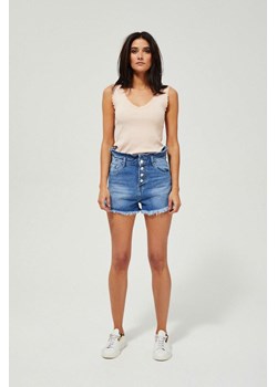 Szorty jeansowe high waist ze sklepu Moodo.pl w kategorii Szorty - zdjęcie 126159266