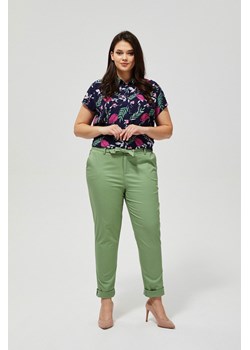 Spodnie damskie zielone bawełniane 