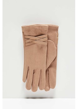 Rękawiczki z imitacji zamszu ze sklepu Moodo.pl w kategorii Rękawiczki damskie - zdjęcie 126160058