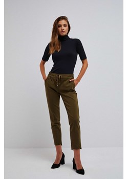 Spodnie z elastyczną talią ze sklepu Moodo.pl w kategorii Spodnie damskie - zdjęcie 126161609