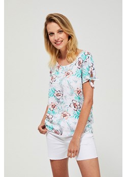 Bluzka koszulowa z wiązaniem przy rękawach ze sklepu Moodo.pl w kategorii Bluzki damskie - zdjęcie 126163007