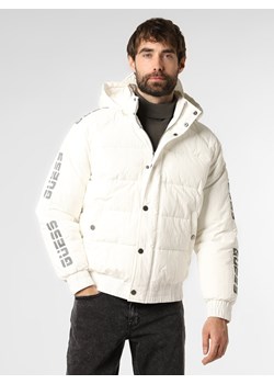 GUESS - Męska kurtka pikowana, biały ze sklepu vangraaf w kategorii Kurtki męskie - zdjęcie 126196056