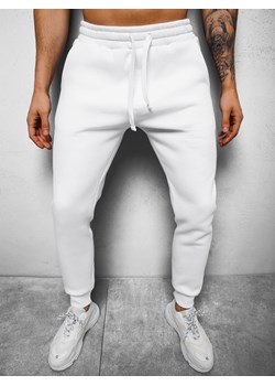 Spodnie dresowe męskie białe OZONEE O/12110Z ze sklepu ozonee.pl w kategorii Spodnie męskie - zdjęcie 126196458