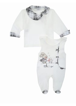 Odzież dla niemowląt biała Sofija z bawełny 
