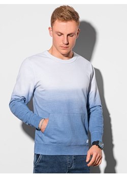 Bluza męska bez kaptura - błękitna B1150 ze sklepu ombre w kategorii Bluzy męskie - zdjęcie 126232955