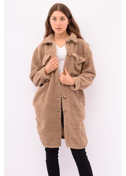 płaszcz damski ciemnobrązowy ze sklepu Royal Shop w kategorii Futra damskie - zdjęcie 126256849