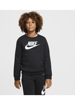 Bluza dla dużych dzieci (chłopców) Nike Sportswear Club Fleece - Czerń ze sklepu Nike poland w kategorii Bluzy chłopięce - zdjęcie 126289465