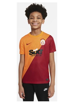 Koszulka piłkarska z krótkim rękawem dla dużych dzieci Galatasaray (wersja domowa) - Pomarańczowy ze sklepu Nike poland w kategorii T-shirty chłopięce - zdjęcie 126289705