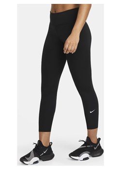 Damskie legginsy o skróconym kroju ze średnim stanem Nike One - Czerń ze sklepu Nike poland w kategorii Spodnie damskie - zdjęcie 126292705