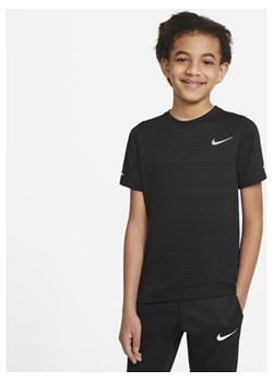 Koszulka treningowa dla dużych dzieci (chłopców) Nike Dri-FIT Miler - Czerń ze sklepu Nike poland w kategorii T-shirty chłopięce - zdjęcie 126292995