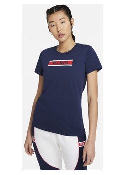 Damski T-shirt z krótkim rękawem Paris Saint-Germain - Niebieski ze sklepu Nike poland w kategorii Bluzki damskie - zdjęcie 126294505