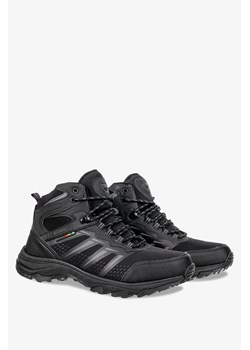 Czarne buty trekkingowe sznurowane softshell Badoxx MXC8291-W ze sklepu Casu.pl w kategorii Buty trekkingowe męskie - zdjęcie 126423126