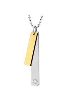 Naszyjnik SIMPLE, dwie blaszki na kulkowym łańcuszku, kolor złoty ze sklepu manoki.pl w kategorii Naszyjniki - zdjęcie 126521906