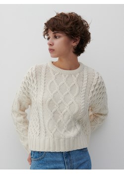 Reserved - Sweter o warkoczowym splocie - Kremowy