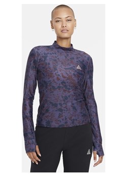 Damska krótka koszulka z nadrukiem na całej powierzchni Nike ACG Dri-FIT ADV „Crater Lookout” - Fiolet ze sklepu Nike poland w kategorii Bluzki damskie - zdjęcie 126816168