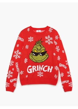 Cropp - Świąteczny sweter Grinch - czerwony ze sklepu Cropp w kategorii Swetry damskie - zdjęcie 126887606