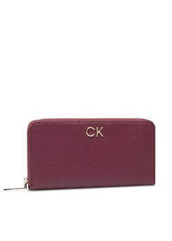 Portfel damski Calvin Klein czerwony z aplikacją elegancki 