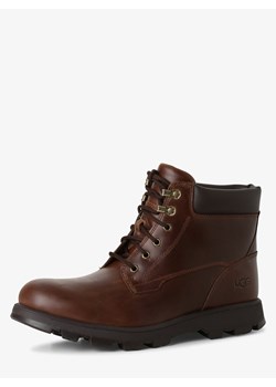 UGG Kozaki ze skóry Mężczyźni skóra brązowy jednolity ze sklepu vangraaf w kategorii Buty zimowe męskie - zdjęcie 127060835