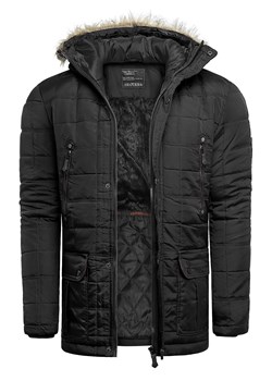Męska kurtka zimowa AHAF166M - czarna ze sklepu Risardi w kategorii Kurtki męskie - zdjęcie 127113009
