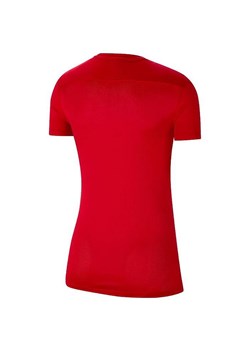 Bluzka damska Nike z okrągłym dekoltem z krótkim rękawem czerwona 