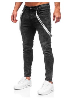 Czarne spodnie jeansowe męskie Denley TF103 ze sklepu Denley w kategorii Jeansy męskie - zdjęcie 127191576