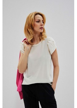 Bluzka koszulowa z bufkami ze sklepu Moodo.pl w kategorii Bluzki damskie - zdjęcie 127215228