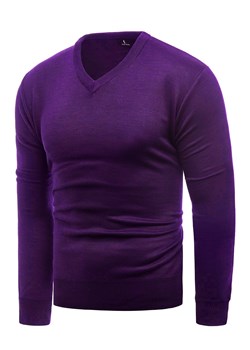 Sweter męski 2200a - fiolet ze sklepu Risardi w kategorii Swetry męskie - zdjęcie 127216946