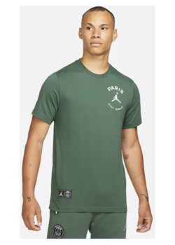 T-shirt męski z logo Paris Saint-Germain - Zieleń ze sklepu Nike poland w kategorii T-shirty męskie - zdjęcie 127232518