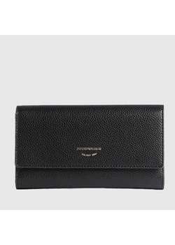 EMPORIO ARMANI - Duży czarny portfel damski ze sklepu outfit.pl w kategorii Portfele damskie - zdjęcie 127319868