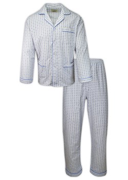 Piżama Flanelowa, Szaro-Niebieska, Koszula Długi Rękaw, Długie Spodnie Dwuczęściowa -FORMAX PIZKOWFRMX0040 ze sklepu JegoSzafa.pl w kategorii Piżamy męskie - zdjęcie 127376569