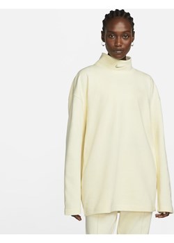 Dzianinowa bluza dresowa z kołnierzem typu komin Nike Sportswear - Żółć ze sklepu Nike poland w kategorii Bluzy damskie - zdjęcie 127544709