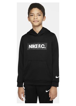 Bluza piłkarska z kapturem dla dużych dzieci Nike F.C. - Czerń ze sklepu Nike poland w kategorii Bluzy chłopięce - zdjęcie 127618927