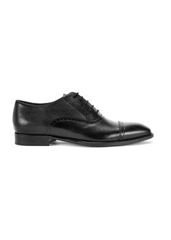 Czarne półbuty wizytowe ROBERTO ze sklepu Domenoshoes w kategorii Buty eleganckie męskie - zdjęcie 127703455