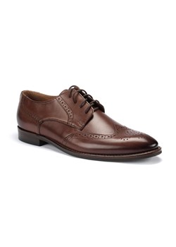 Brązowe brogsy 3723 ze sklepu Domenoshoes w kategorii Buty eleganckie męskie - zdjęcie 127703758