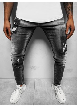 Spodnie jeansowe męskie czarne OZONEE B/20203073 ze sklepu ozonee.pl w kategorii Jeansy męskie - zdjęcie 127781456