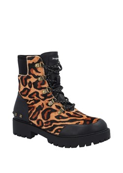 Desigual Botki LEOPARD | z dodatkiem skóry ze sklepu Gomez Fashion Store w kategorii Workery damskie - zdjęcie 127865247